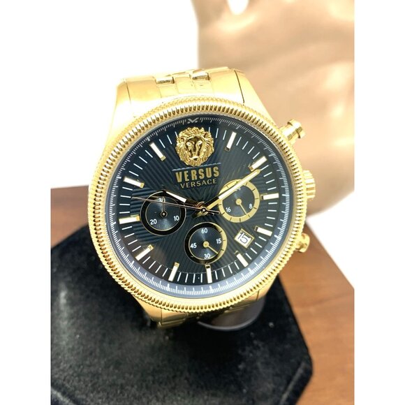 Versus by Versace Men's Watch VSP971021 Chronograph Quartz Gold Steel 45mm - Picture 13 of 14